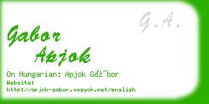 gabor apjok business card